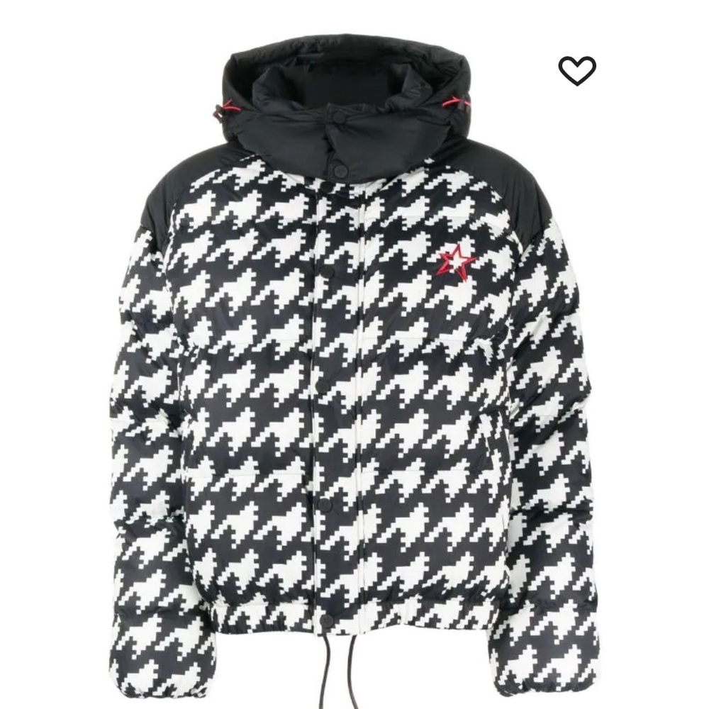 Perfect moment print puffer in small. Brand new
